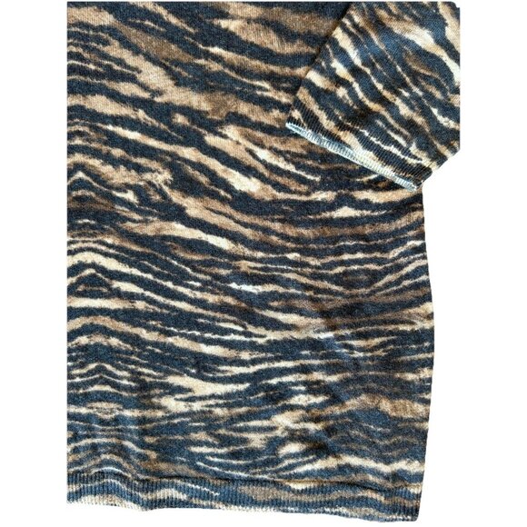Talbots 100% Cashmere Animal Tiger Print Sweater Women's Plus Size 3X Casual - Picture 2 of 6